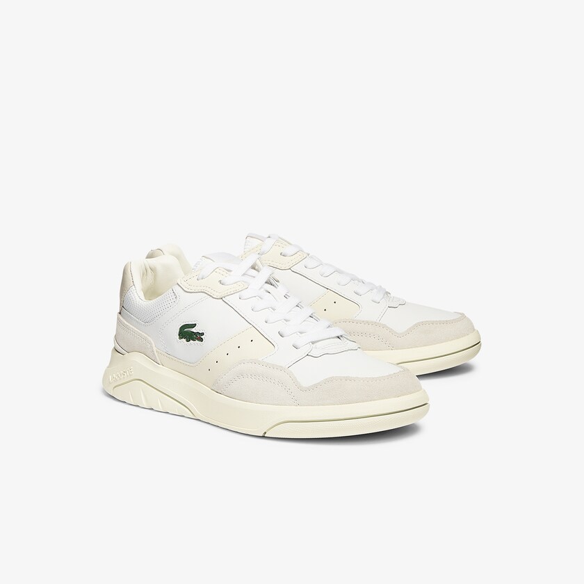 Tenis Lacoste Game Advance Luxe Leather and Suede Hombre Blancos Blancos | ZP4-98699Z4