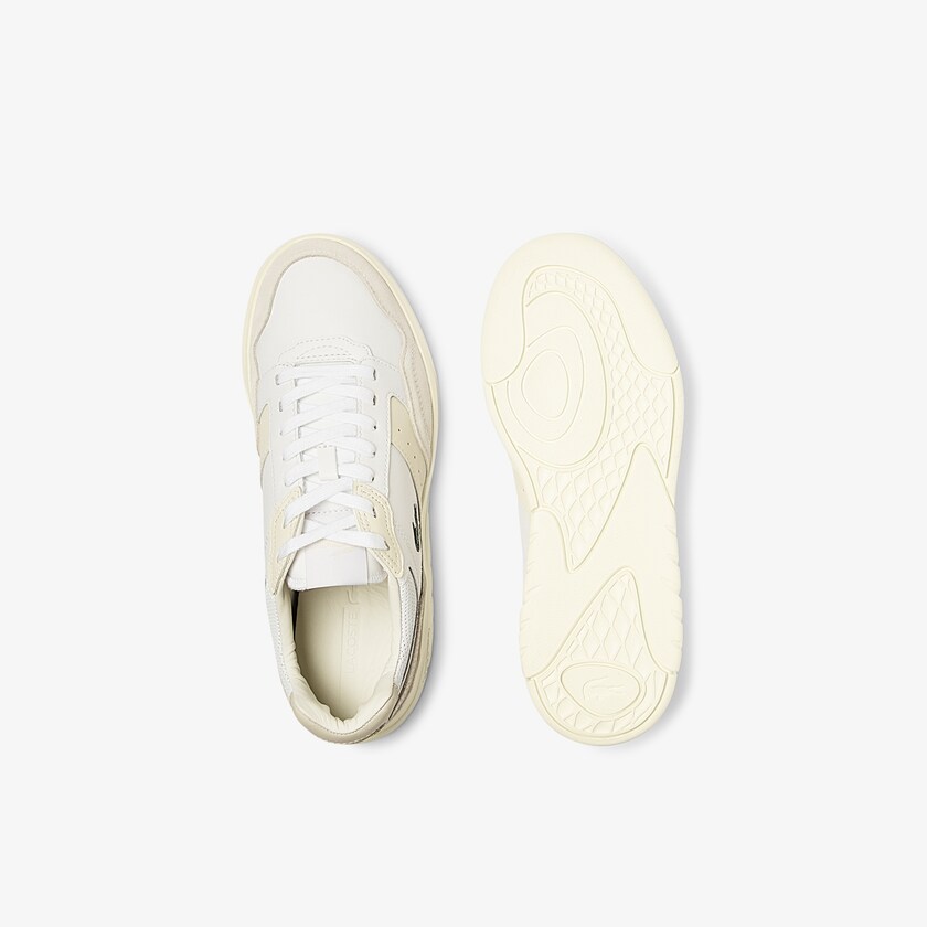Tenis Lacoste Game Advance Luxe Leather and Suede Hombre Blancos Blancos | ZP4-98699Z4