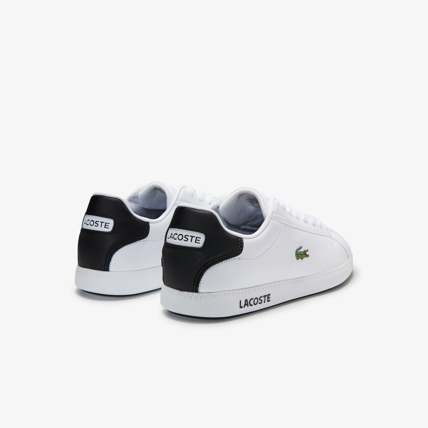 Tenis Lacoste Graduate Leather Hombre Blancos Negros | GH7-83868V6