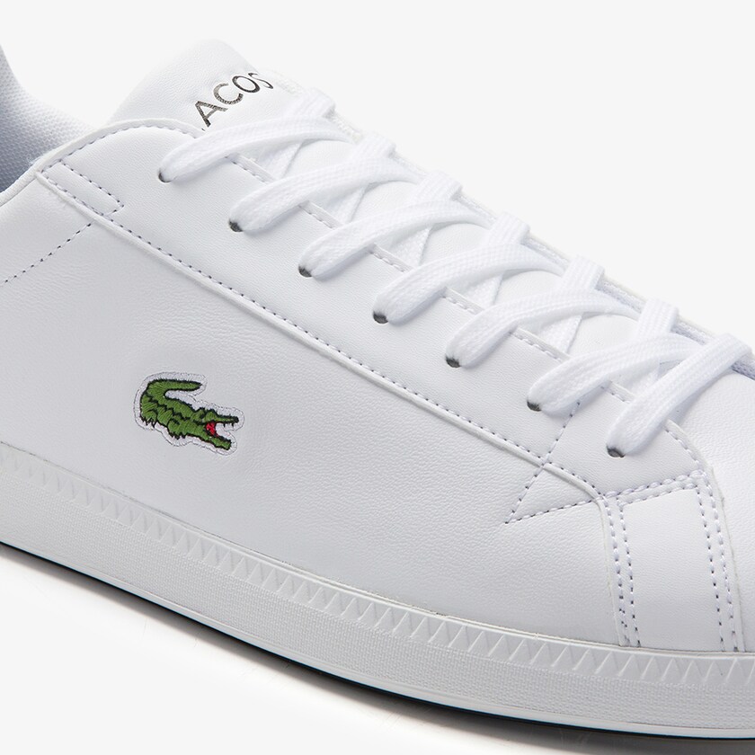 Tenis Lacoste Graduate Leather Hombre Blancos Negros | GH7-83868V6