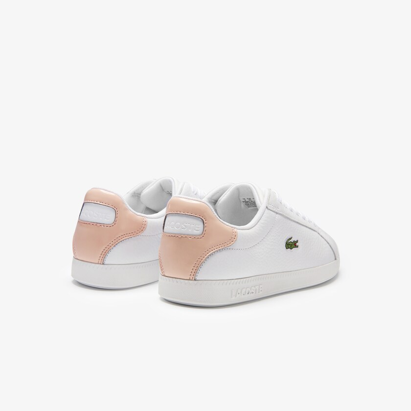 Tenis Lacoste Graduate Leather Mujer Blancos Naranjas Claro | SC4-94199W4