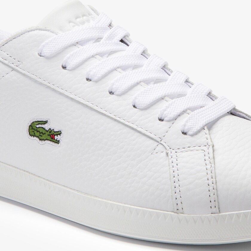 Tenis Lacoste Graduate Leather Mujer Blancos Naranjas Claro | SC4-94199W4