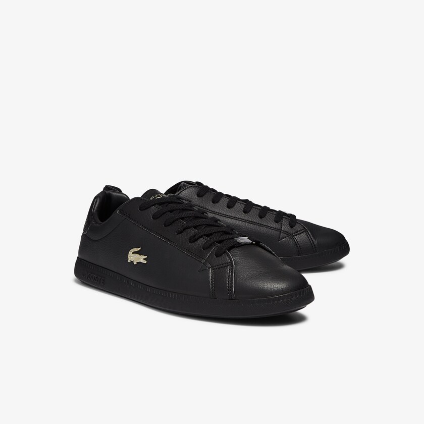 Tenis Lacoste Graduate Leather and Synthetic Hombre Negros | ZH6-05110L0