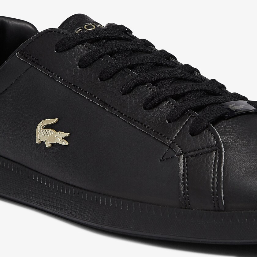 Tenis Lacoste Graduate Leather and Synthetic Hombre Negros | ZH6-05110L0