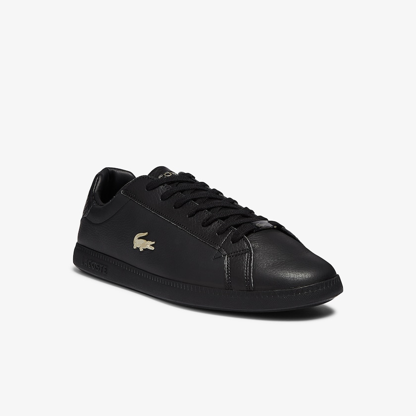 Tenis Lacoste Graduate Leather and Synthetic Hombre Negros | ZH6-05110L0