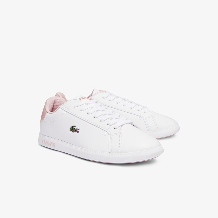 Tenis Lacoste Niños Blancos Rosas Graduate Synthetic CP1-06120D0