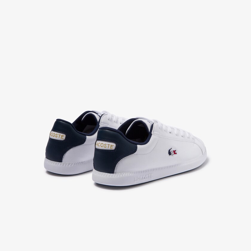 Tenis Lacoste Graduate Tricolore Leather and Synthetic Hombre Blancos Beige | HN1-70207A5