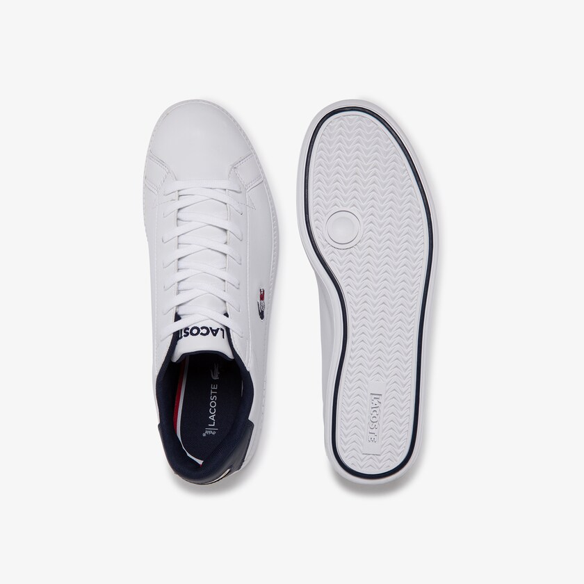 Tenis Lacoste Graduate Tricolore Leather and Synthetic Hombre Blancos Beige | HN1-70207A5