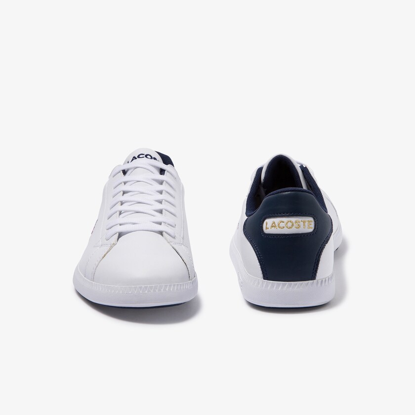 Tenis Lacoste Graduate Tricolore Leather and Synthetic Hombre Blancos Beige | HN1-70207A5