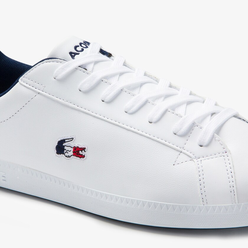 Tenis Lacoste Graduate Tricolore Leather and Synthetic Hombre Blancos Beige | HN1-70207A5