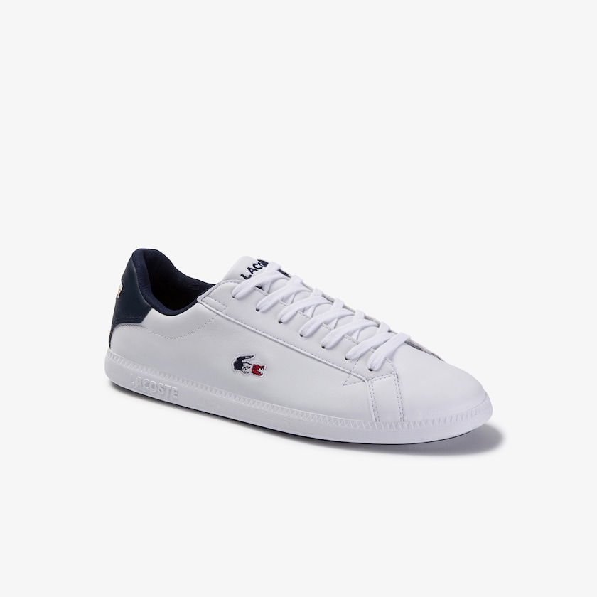 Tenis Lacoste Graduate Tricolore Leather and Synthetic Hombre Blancos Beige | HN1-70207A5