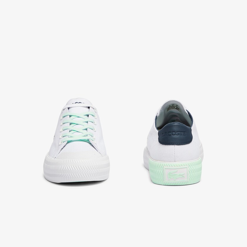 Tenis Lacoste Gripshot Canvas and Leather Mujer Blancos Azules Claro | RQ2-49824X2