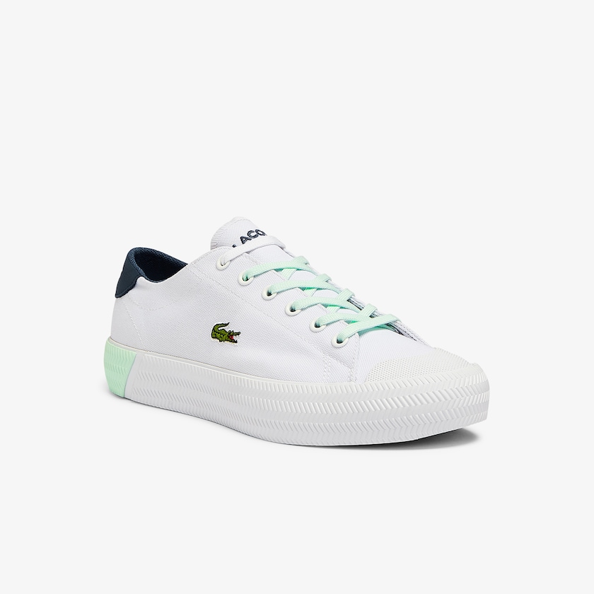 Tenis Lacoste Gripshot Canvas and Leather Mujer Blancos Azules Claro | RQ2-49824X2