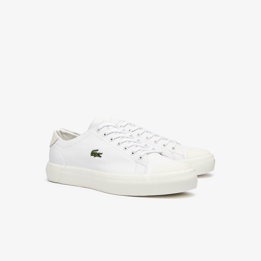 Tenis Lacoste Gripshot Leather Hombre Blancos Grises | PS0-18691U9