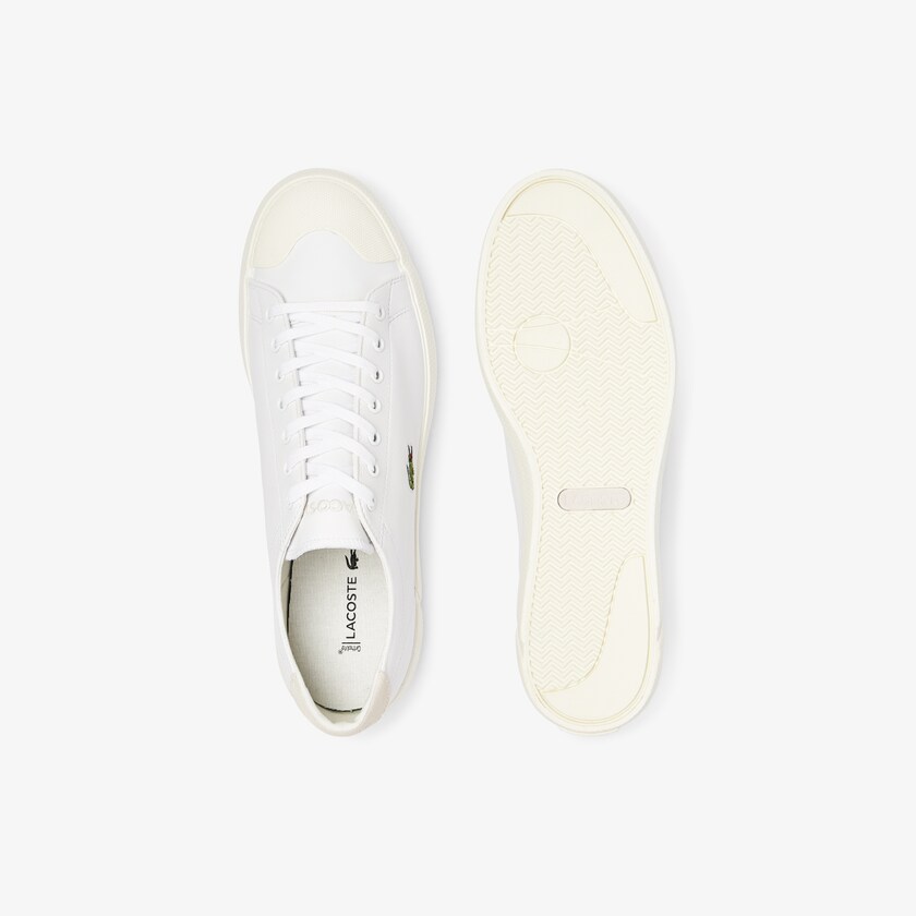 Tenis Lacoste Gripshot Leather Hombre Blancos Grises | PS0-18691U9