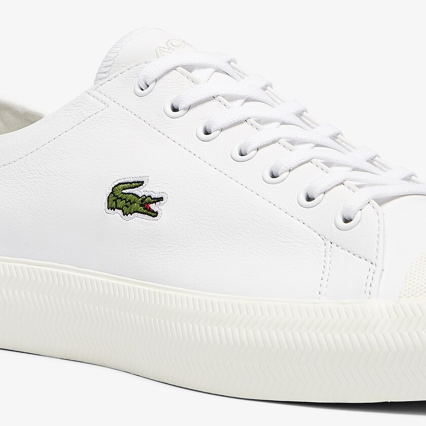 Tenis Lacoste Gripshot Leather Hombre Blancos Grises | PS0-18691U9