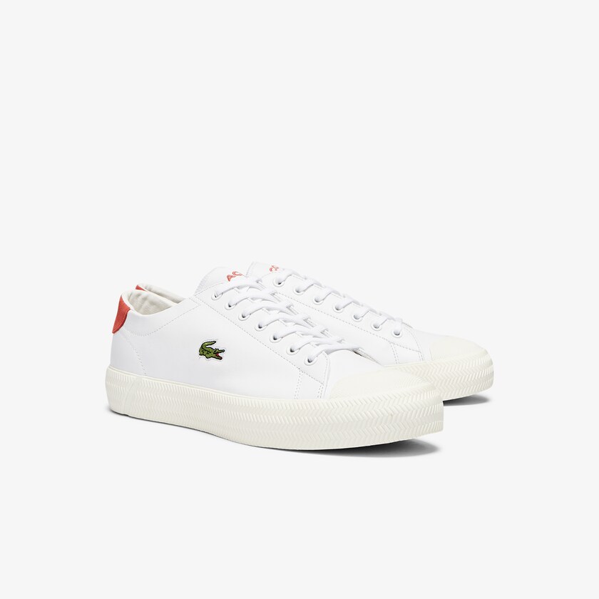 Tenis Lacoste Gripshot Leather Hombre Blancos Beige | UW5-57505D1