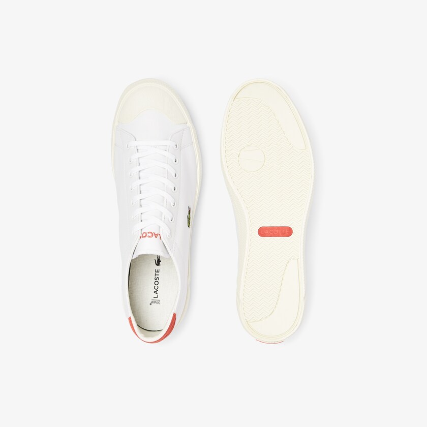 Tenis Lacoste Gripshot Leather Hombre Blancos Beige | UW5-57505D1