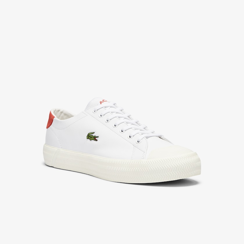 Tenis Lacoste Gripshot Leather Hombre Blancos Beige | UW5-57505D1