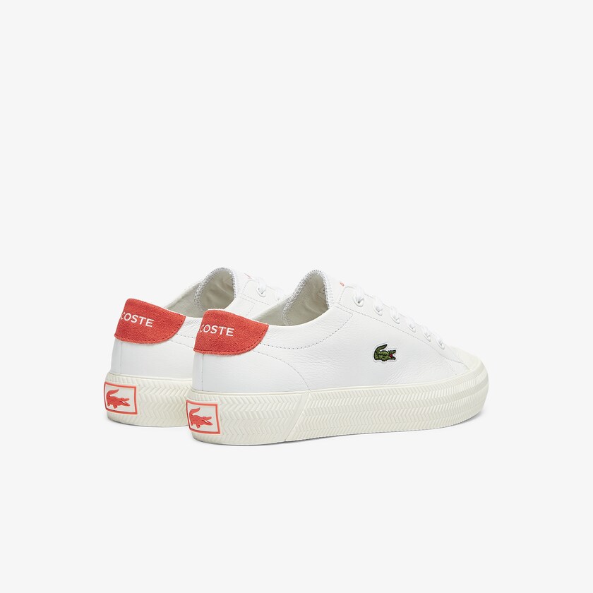 Tenis Lacoste Gripshot Leather and Suede Mujer Blancos Beige | KL2-02420Y7