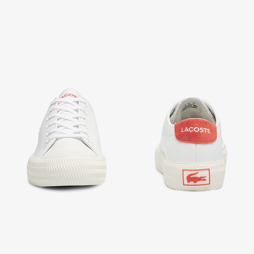 Tenis Lacoste Gripshot Leather and Suede Mujer Blancos Beige | KL2-02420Y7