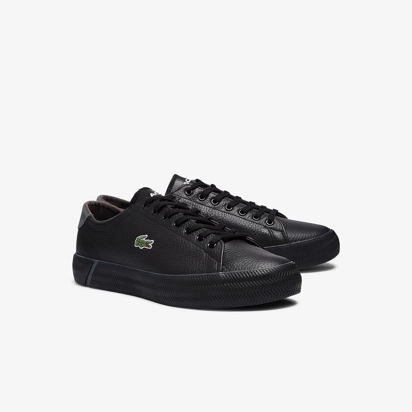 Tenis Lacoste Gripshot Tumbled Leather Hombre Negros | UX5-58925N9