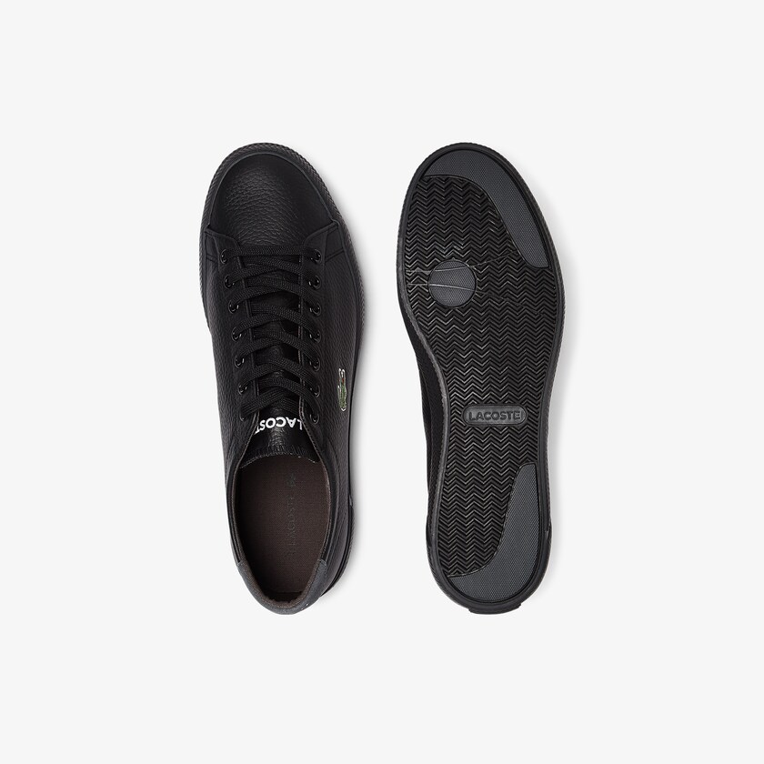 Tenis Lacoste Gripshot Tumbled Leather Hombre Negros | UX5-58925N9