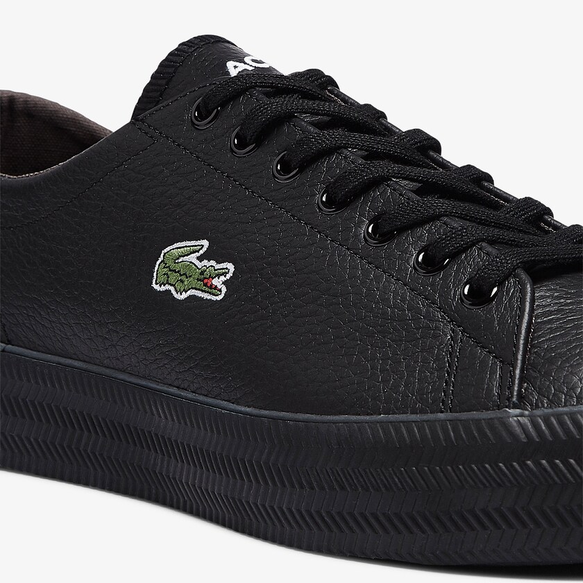 Tenis Lacoste Gripshot Tumbled Leather Hombre Negros | UX5-58925N9