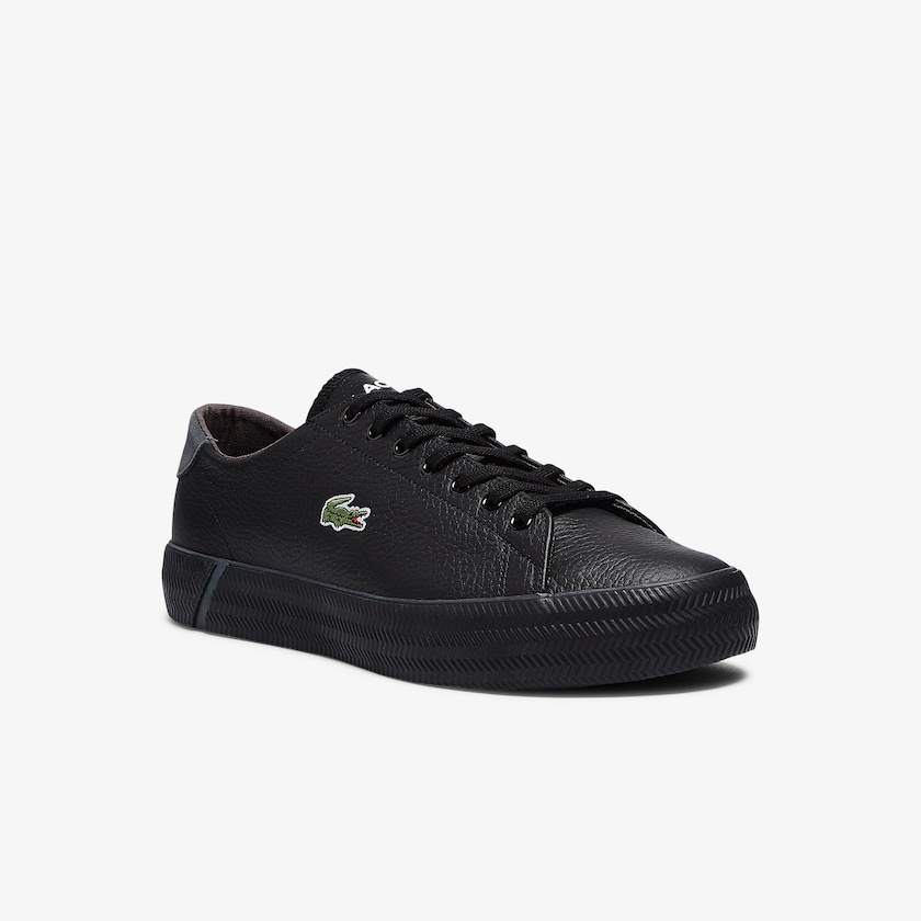 Tenis Lacoste Gripshot Tumbled Leather Hombre Negros | UX5-58925N9