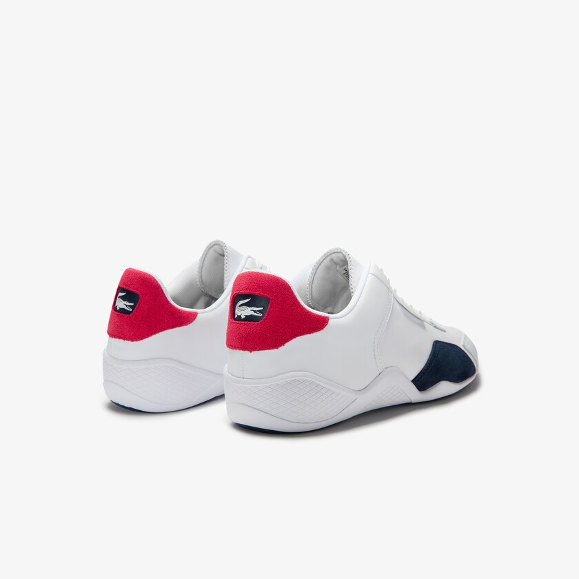 Tenis Lacoste Hapona Leather and Synthetic Hombre Blancos Azul Marino Rojos | JH7-09170L9