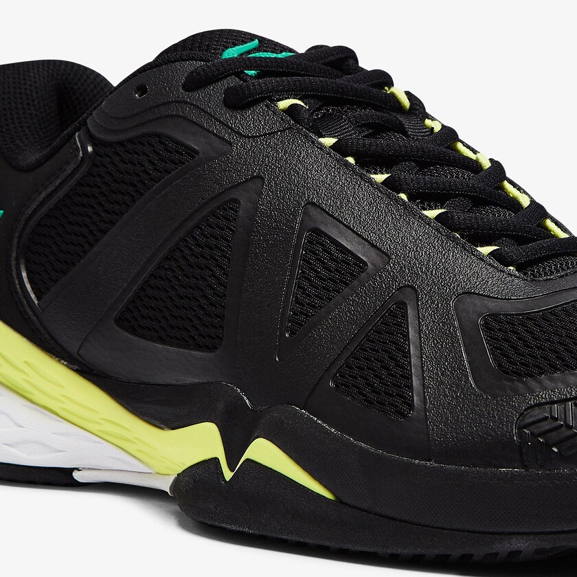 Tenis Lacoste LC Scale II Textile Hombre Negros Amarillos Claro | JB9-40784J9