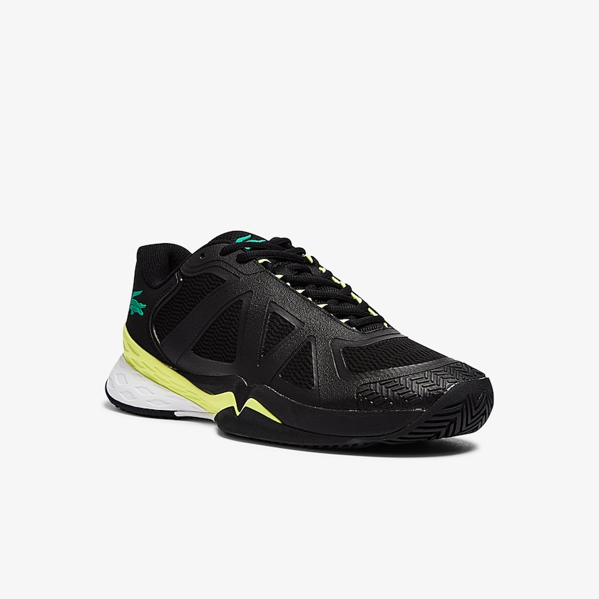 Tenis Lacoste LC Scale II Textile Hombre Negros Amarillos Claro | JB9-40784J9