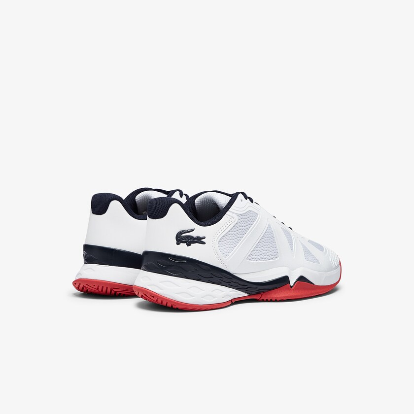 Tenis Lacoste LC Scale II Textile Hombre Blancos Coral | KS3-08550K1