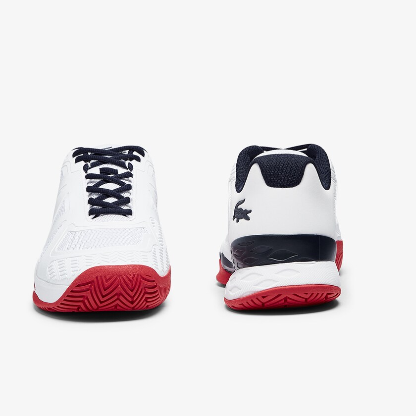 Tenis Lacoste LC Scale II Textile Hombre Blancos Coral | KS3-08550K1
