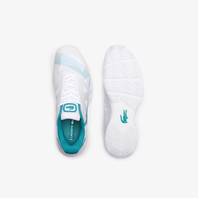 Tenis Lacoste LC Scale L20 Textile and Synthetic Hombre Blancos Turquesa | CV2-45464W9