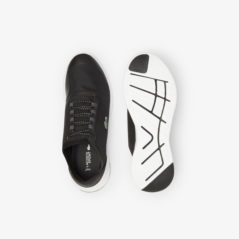 Tenis Lacoste LT Fit Textile Hombre Negros Blancos | AK6-23752L0