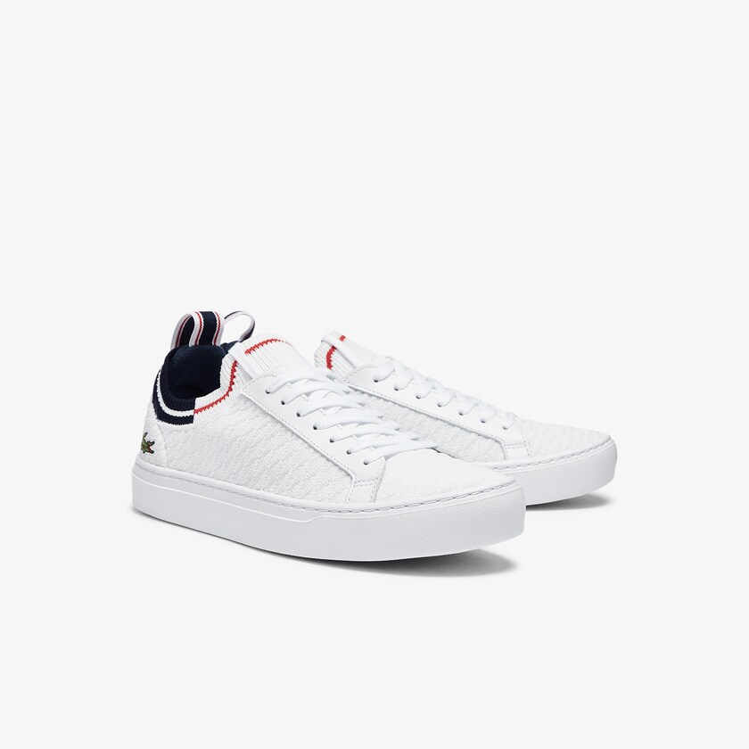 Tenis Lacoste La Piquée Textile Hombre Blancos Beige | AT7-00560B3