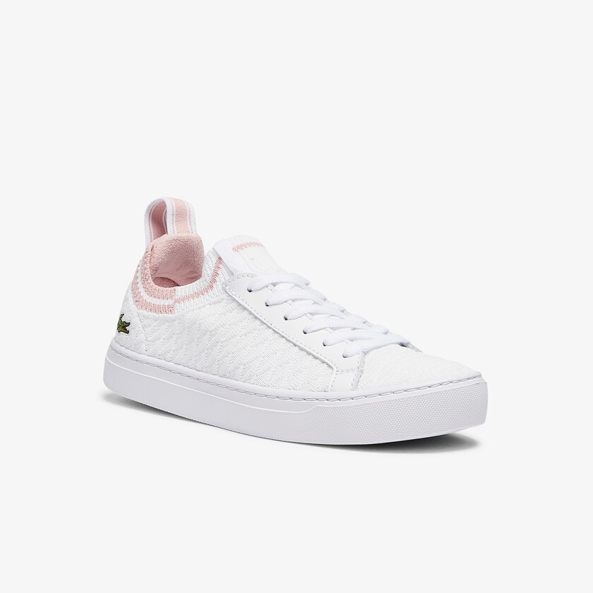 Tenis Lacoste La Piquée Textile Mujer Blancos Rosas | TR7-07170L9