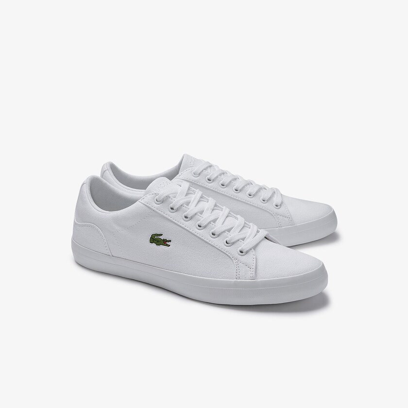 Tenis Lacoste Lerond Canvas Hombre Blancos | UT3-44104T5