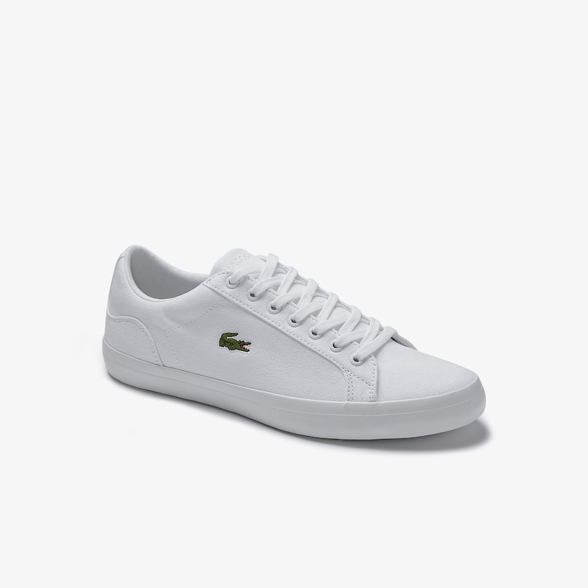 Tenis Lacoste Lerond Canvas Hombre Blancos | UT3-44104T5