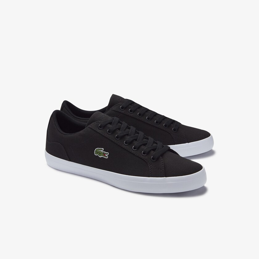 Tenis Lacoste Lerond Canvas Hombre Negros | AY1-30313T0