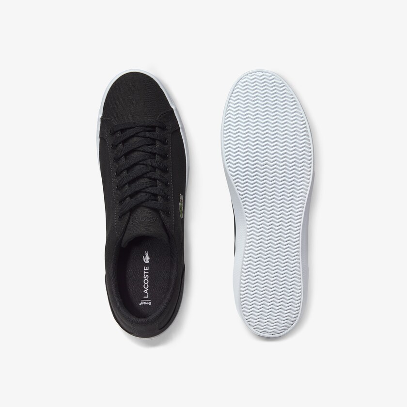 Tenis Lacoste Lerond Canvas Hombre Negros | AY1-30313T0
