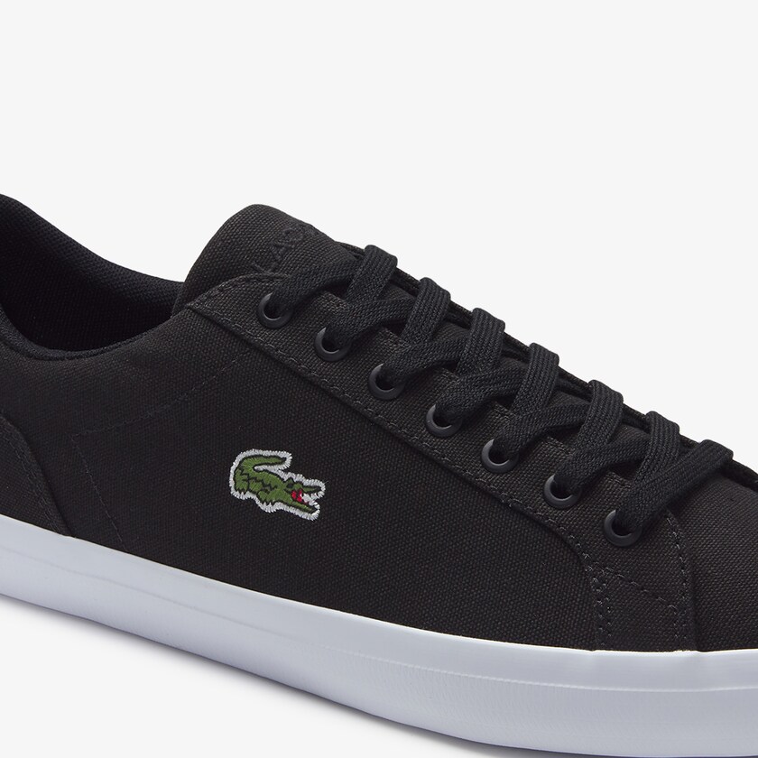 Tenis Lacoste Lerond Canvas Hombre Negros | AY1-30313T0