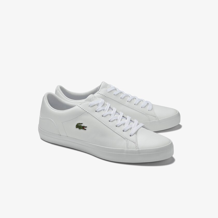 Tenis Lacoste Lerond Leather Hombre Blancos | VH0-91259F3