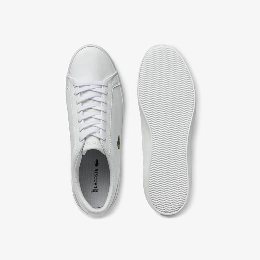 Tenis Lacoste Lerond Leather Hombre Blancos | VH0-91259F3