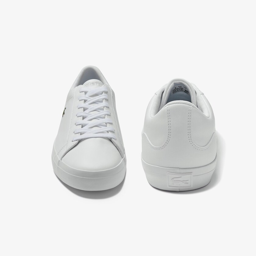 Tenis Lacoste Lerond Leather Hombre Blancos | VH0-91259F3