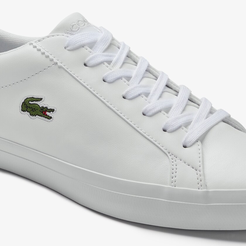Tenis Lacoste Lerond Leather Hombre Blancos | VH0-91259F3