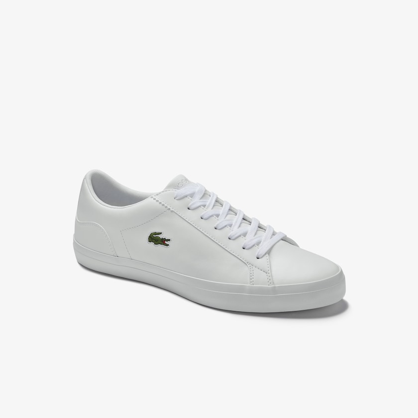 Tenis Lacoste Lerond Leather Hombre Blancos | VH0-91259F3