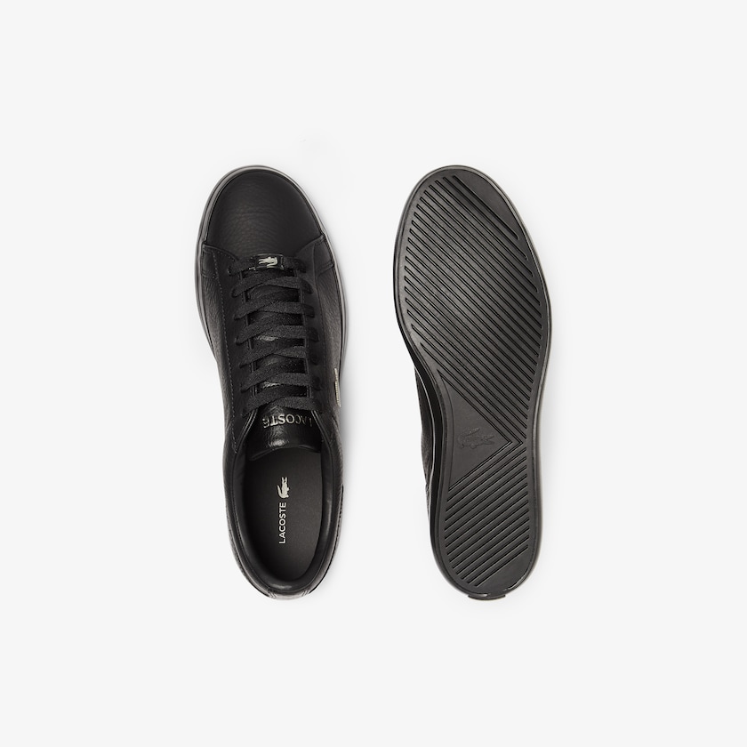 Tenis Lacoste Lerond Leather and Synthetic Hombre Negros | HG5-74887Y0