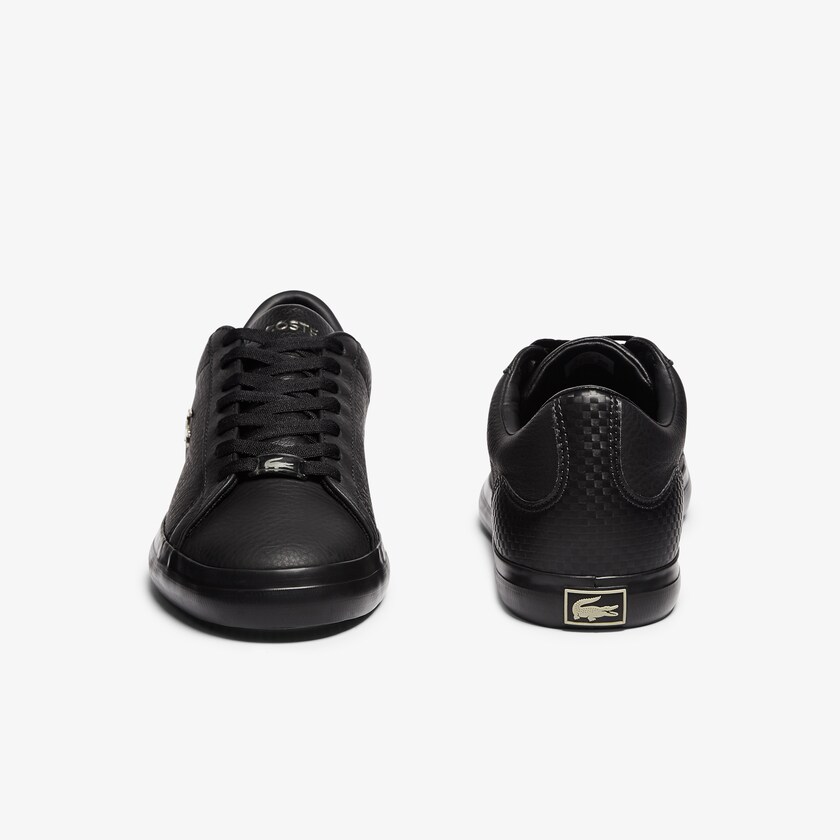 Tenis Lacoste Lerond Leather and Synthetic Hombre Negros | HG5-74887Y0